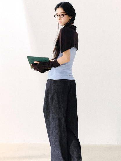 7Shiftin Cowl Shawl Detachable Two Piece Women&