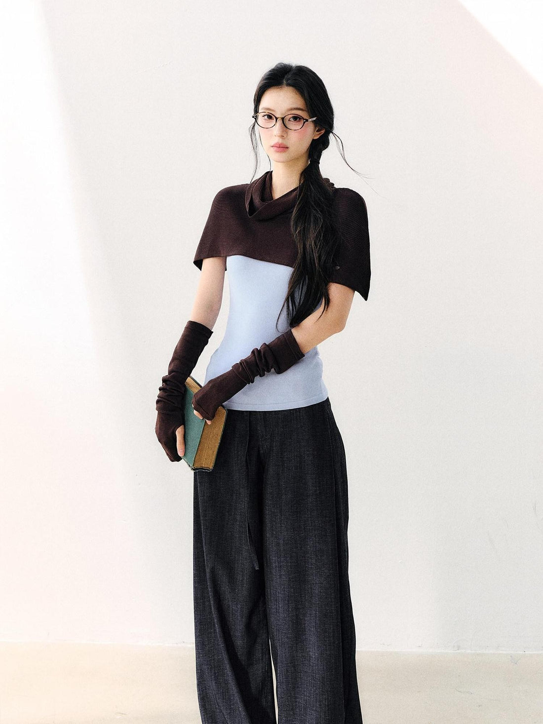 7Shiftin Cowl Shawl Detachable Two Piece Women&