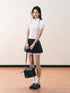 7Shiftin Dark Gray Lace Lined College Style Waist Slimming Women&