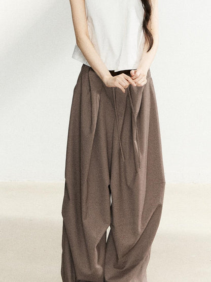 7Shiftin Deep Coffee Pleated Draped Casual Women&
