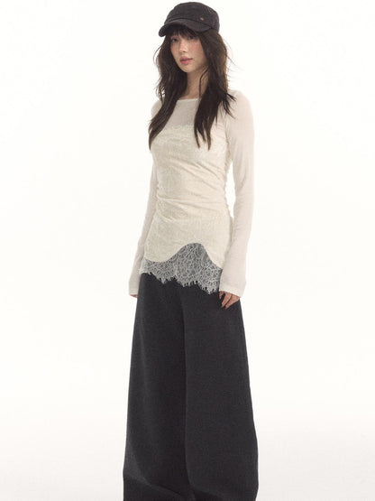 7Shiftin Detachable Knit Waistband Draped Women&