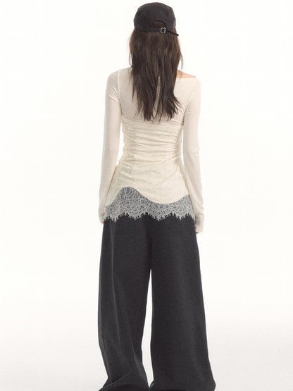 7Shiftin Detachable Knit Waistband Draped Women&