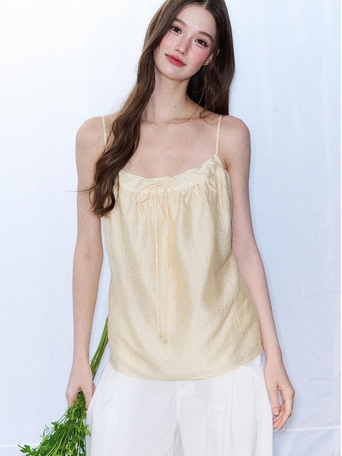 7Shiftin Egg Yellow Drawstring Adjustable Straps Loose Women&