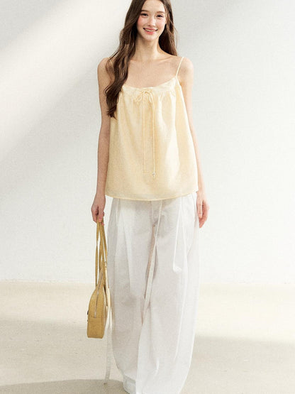 7Shiftin Egg Yellow Drawstring Adjustable Straps Loose Women&