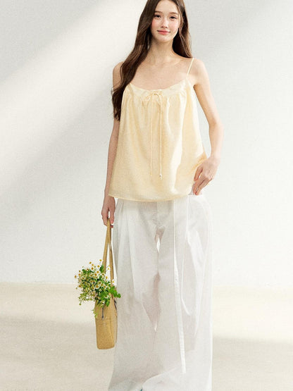 7Shiftin Egg Yellow Drawstring Adjustable Straps Loose Women&