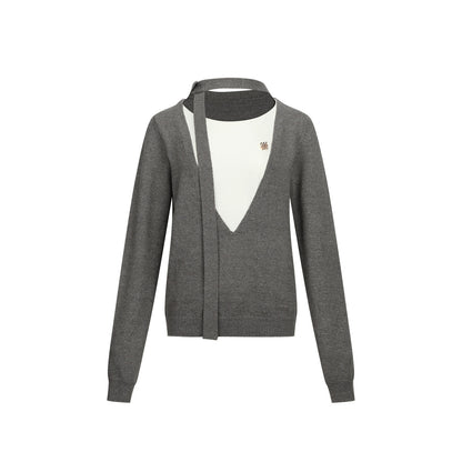 7Shiftin_Gray_Faux_Two_Piece_Slim_Fit_Round_Neck_Long_Sleeve_Women&
