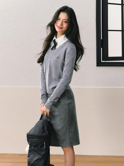 7Shiftin Gray Preppy Women&