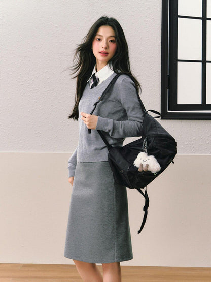 7Shiftin Gray Preppy Women&