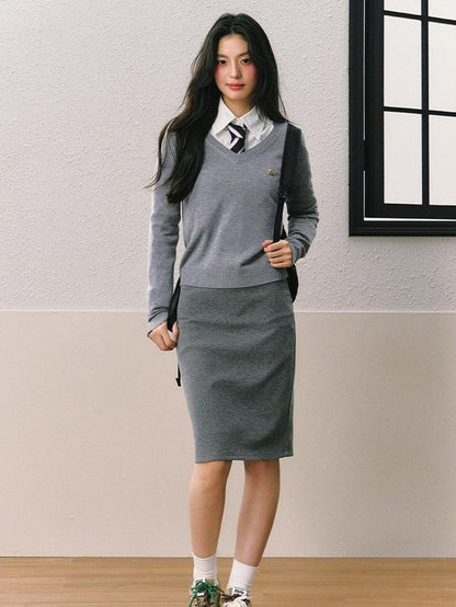 7Shiftin Gray Preppy Women&