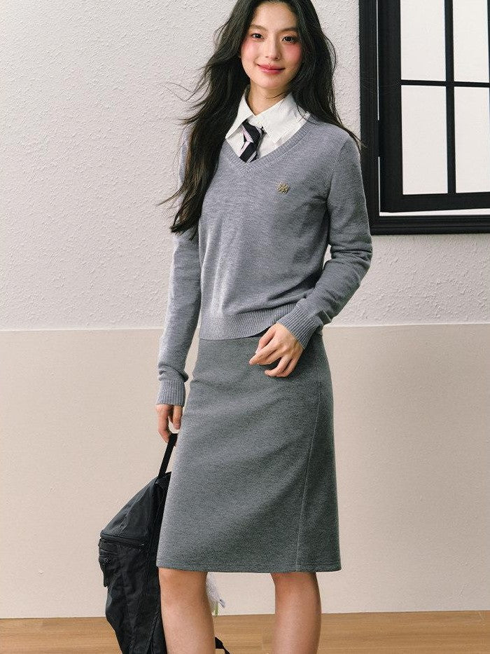 7Shiftin Gray Preppy Women&