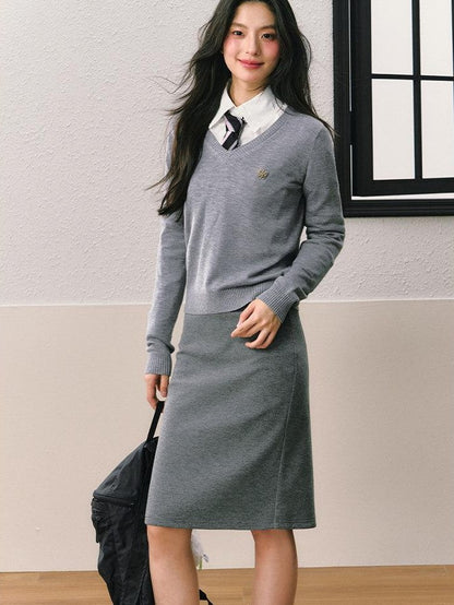 7Shiftin Gray Preppy Women&