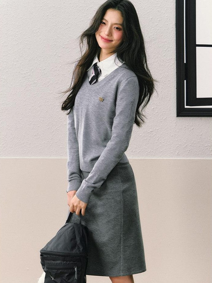 7Shiftin Gray Preppy Women&