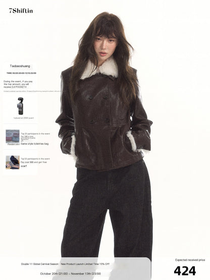 7Shiftin_High_Waist_Double_Breasted_Faux_Fur_Panel_Matte_Women&