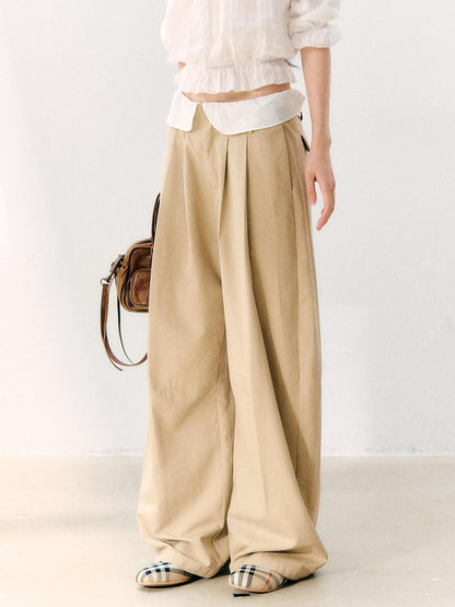 7Shiftin High Waist Zipper Straight Leg Casual Women&