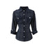 7Shiftin_Irregular_Plaid_Polo_Button_Women&