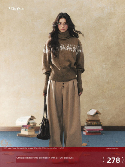 7Shiftin_Khaki_Drapey_Button_Natural_Waist_Casual_Women&