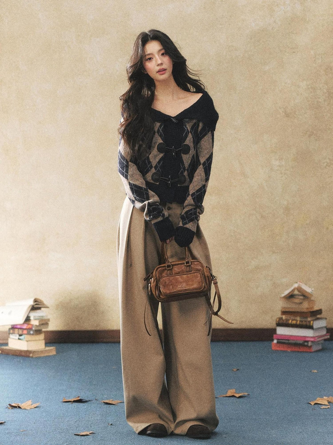 7Shiftin Khaki Drapey Button Natural Waist Casual Women&