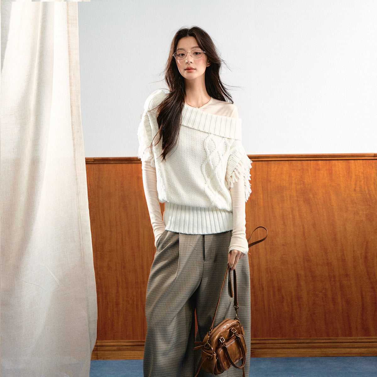7Shiftin_Korean_Asymmetric_Slanted_Shoulder_Waist_Cinch_Women&