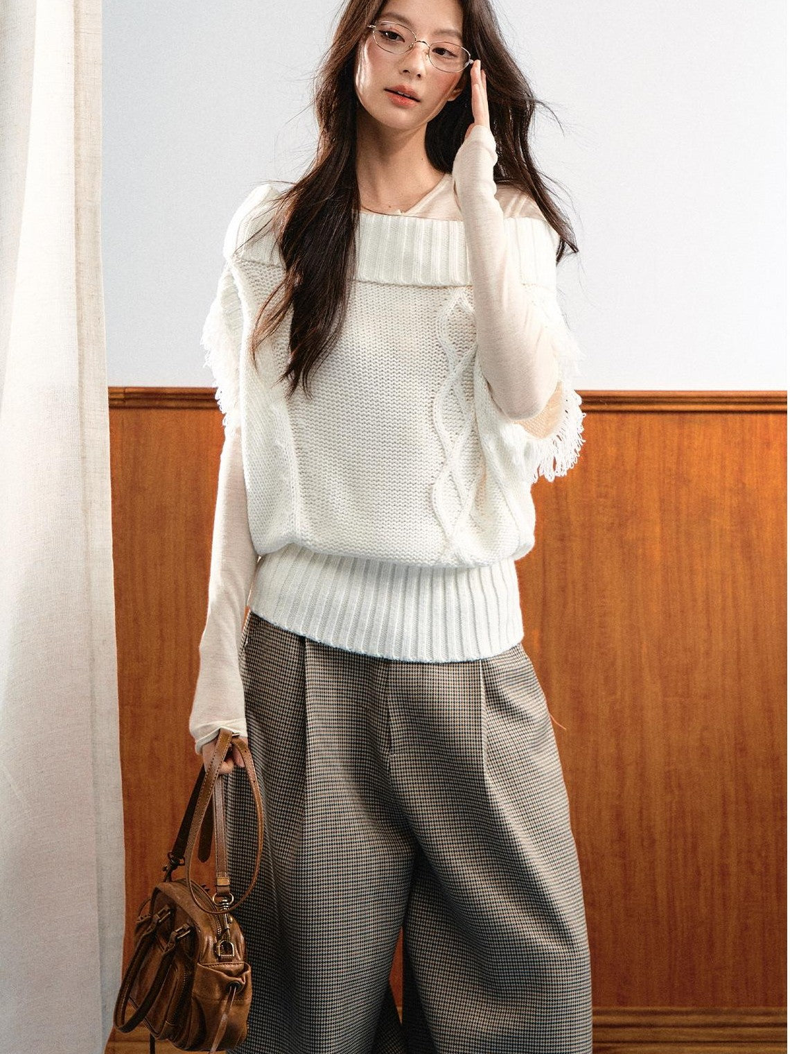 7Shiftin Korean Asymmetric Slanted Shoulder Waist Cinch Women&