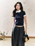7Shiftin Navy Patchwork Slim Fit Women&