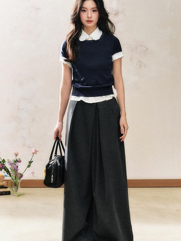 7Shiftin Navy Patchwork Slim Fit Women&