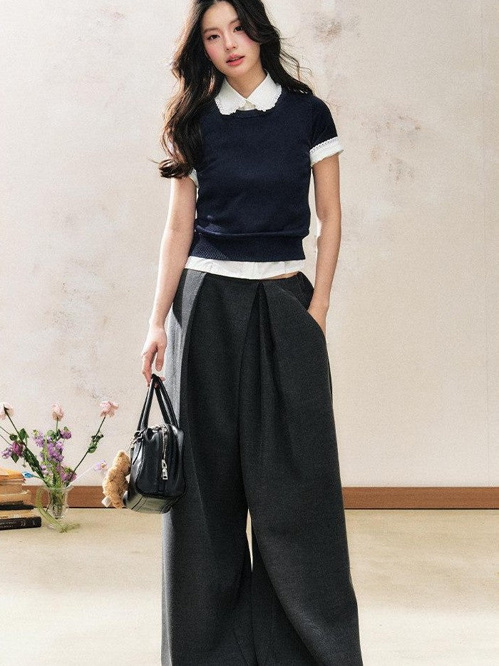 7Shiftin Navy Patchwork Slim Fit Women&
