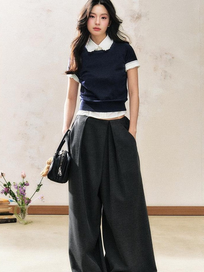7Shiftin Navy Patchwork Slim Fit Women&