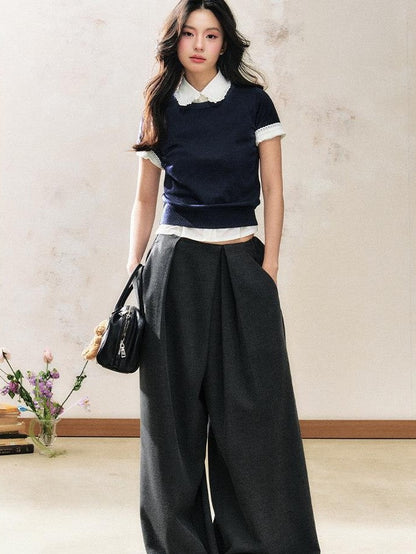 7Shiftin Navy Patchwork Slim Fit Women&