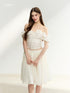 7Shiftin Off Shoulder Ruffled Puff Sleeve French Women&