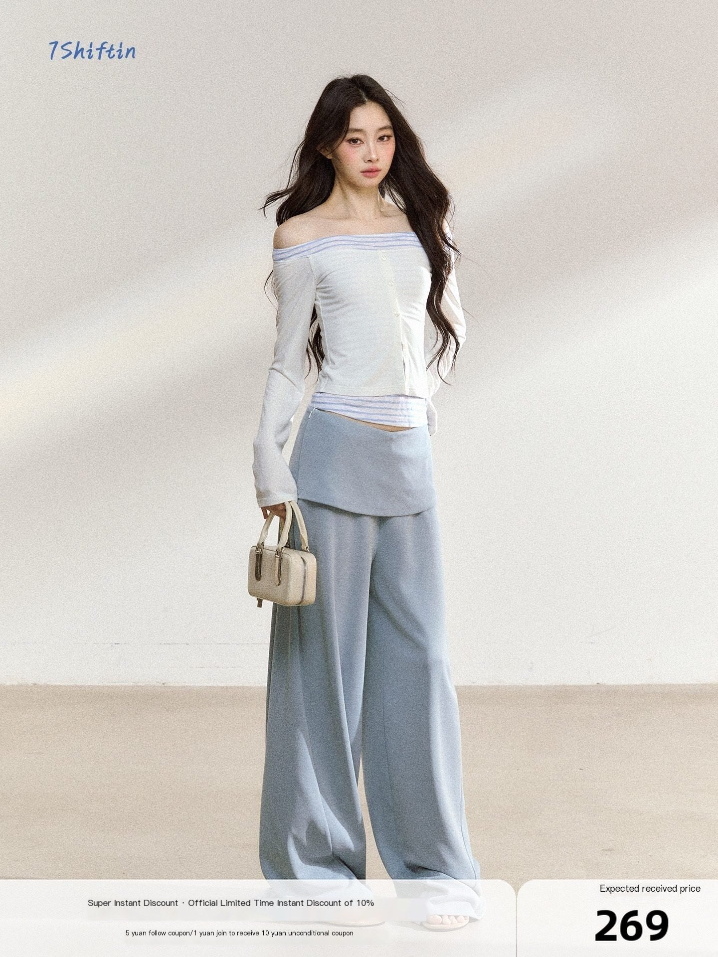 7Shiftin_Original_Round_Neck_Long_Sleeve_Maxi_Pants_Women&