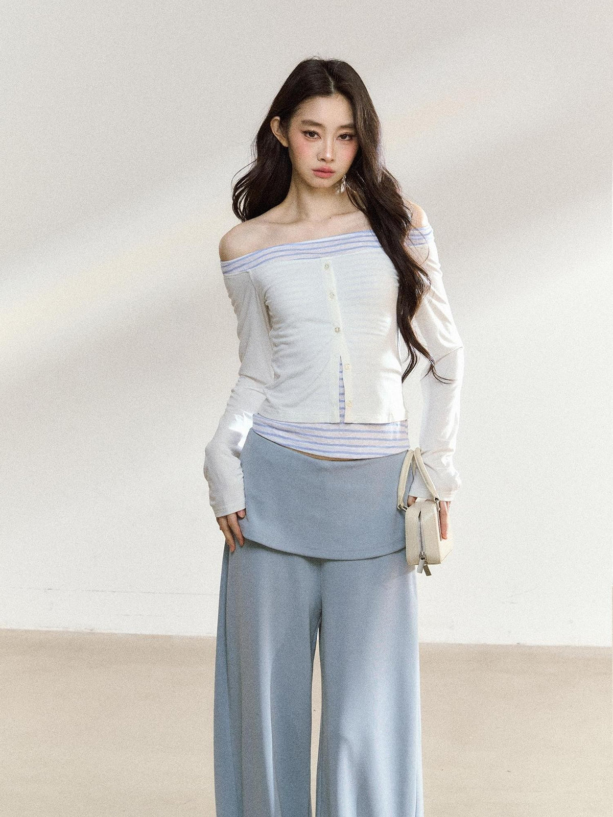 7Shiftin Original Round Neck Long Sleeve Maxi Pants Women&