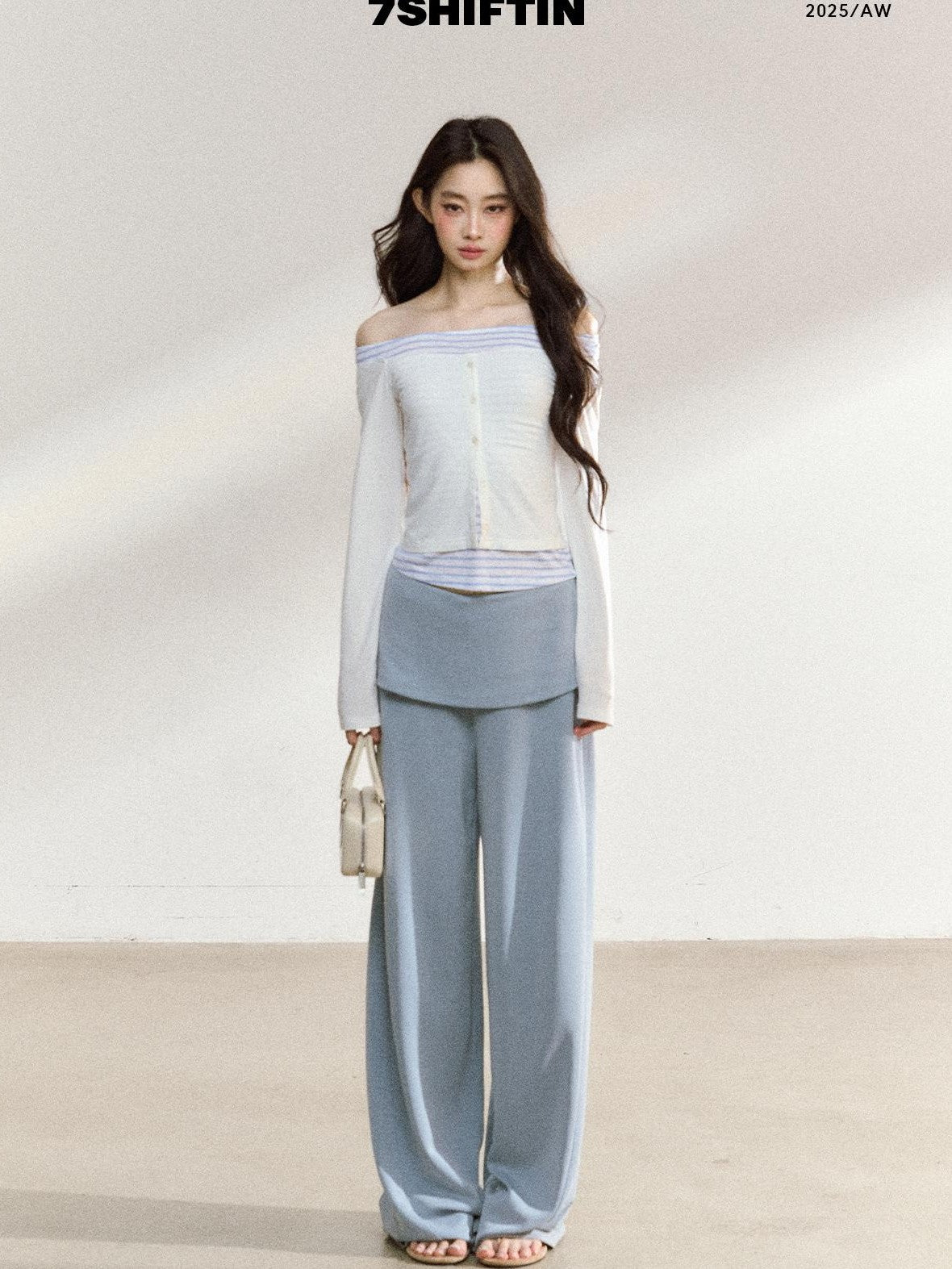 7Shiftin Original Round Neck Long Sleeve Maxi Pants Women&