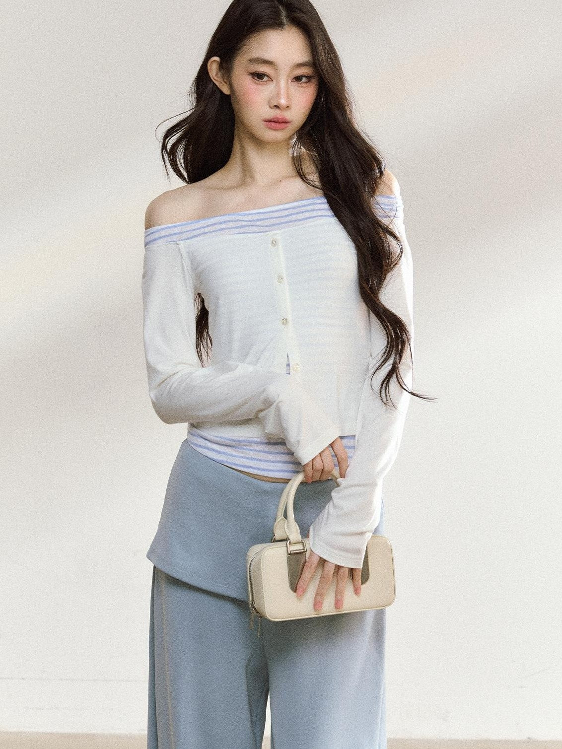 7Shiftin Original Round Neck Long Sleeve Maxi Pants Women&