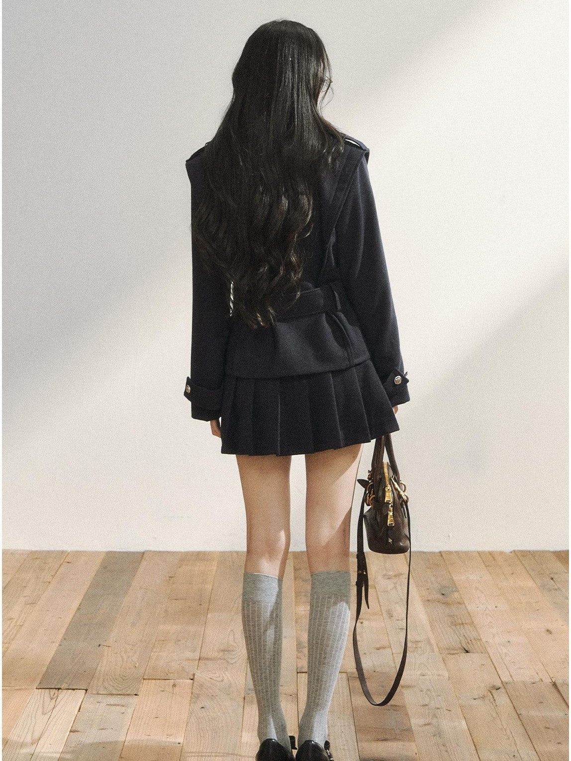7Shiftin Padded Blazer Faux Two Piece College Style Women&