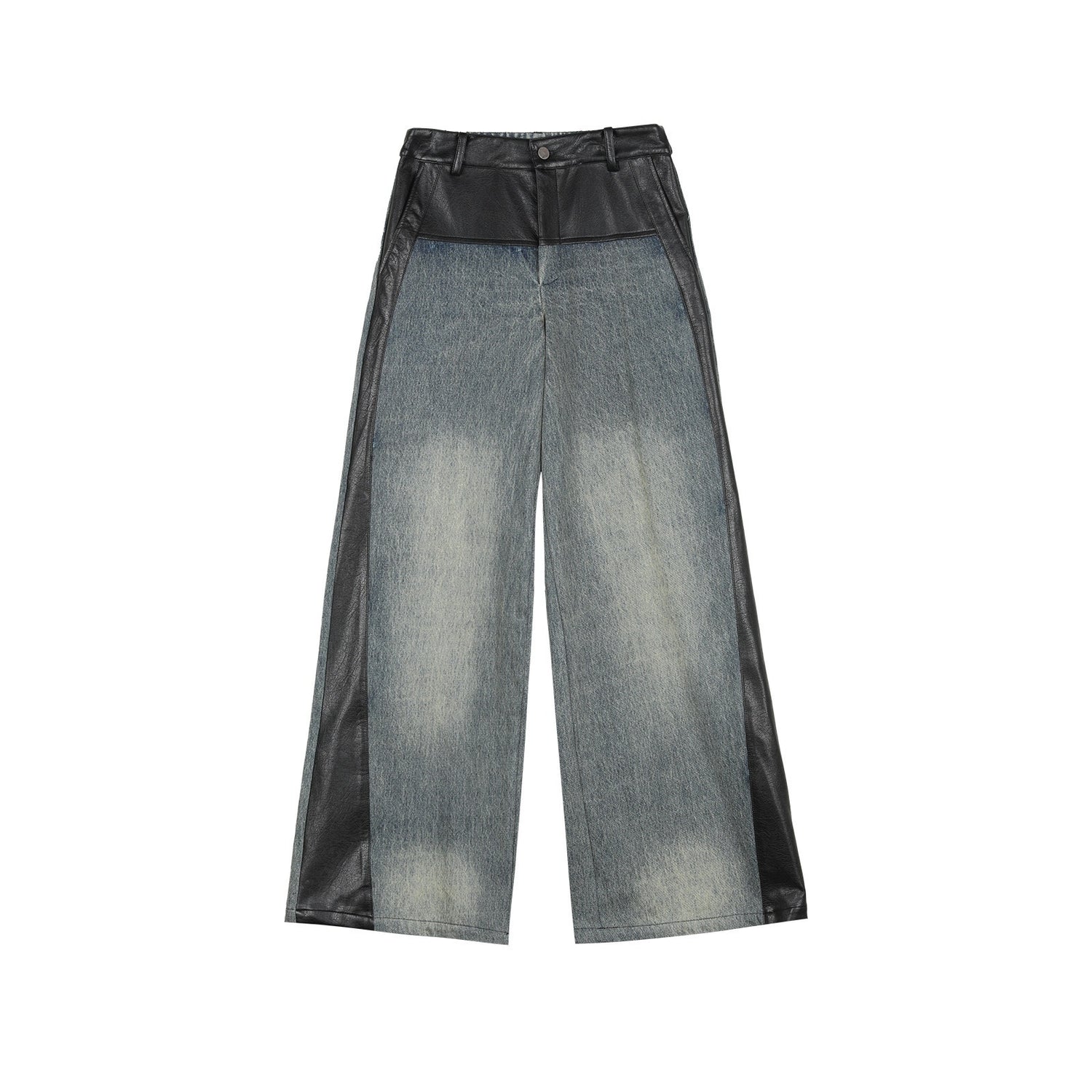 7Shiftin_Patchwork_Cropped_Jacket_Wide_Leg_Pants_Women&