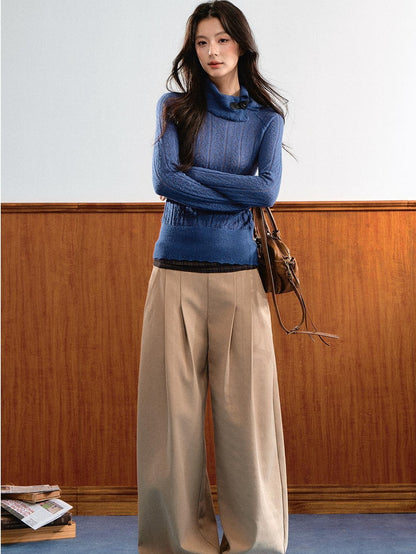 7Shiftin Plaid Colorblock Patchwork Waist Drapey Women&