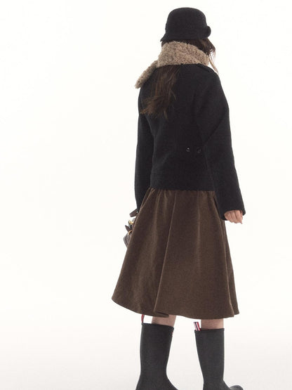 7Shiftin Pleated Mid Waist A Line Women&