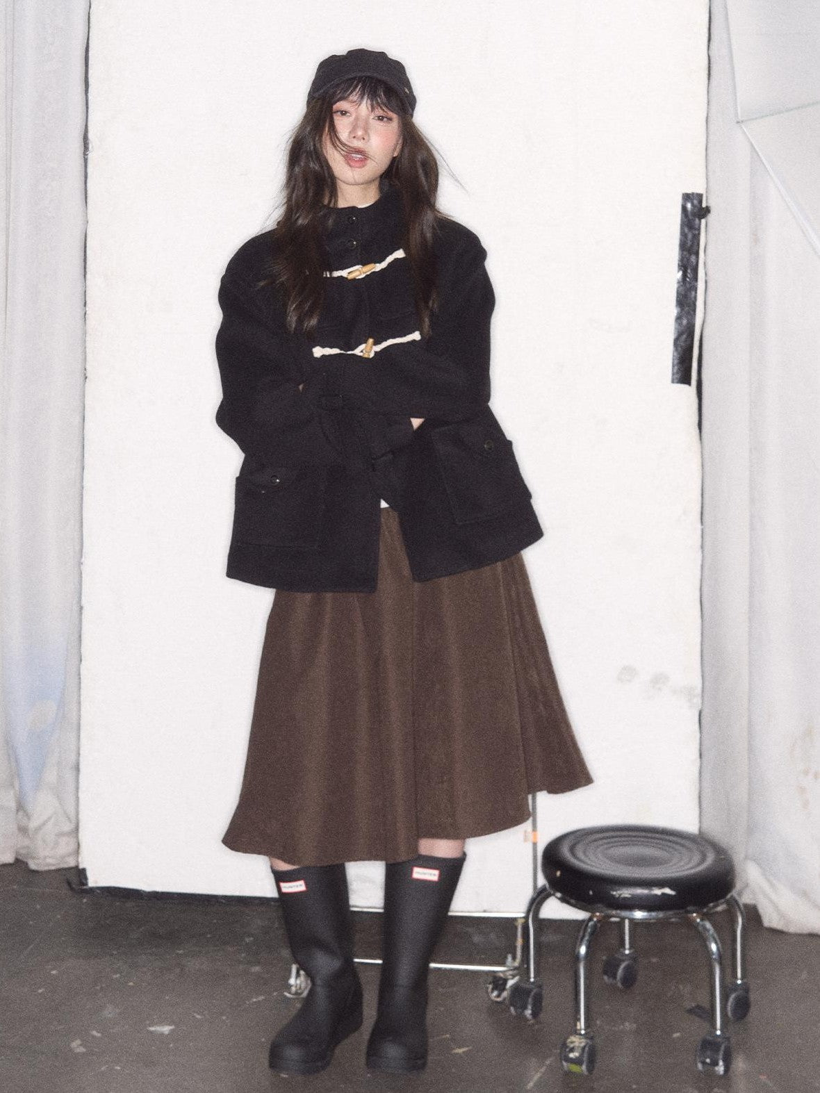 7Shiftin Pleated Mid Waist A Line Women&