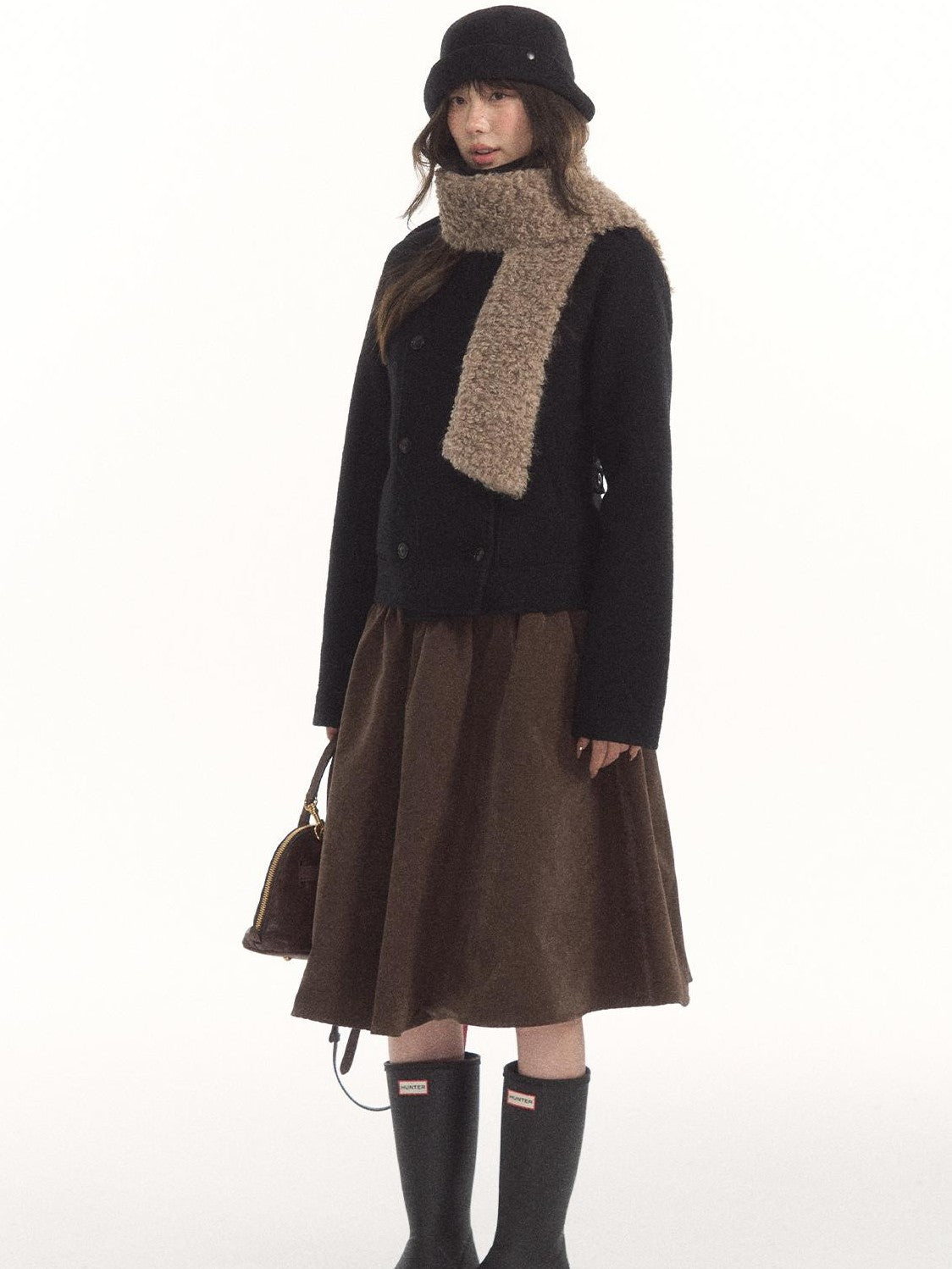 7Shiftin Pleated Mid Waist A Line Women&