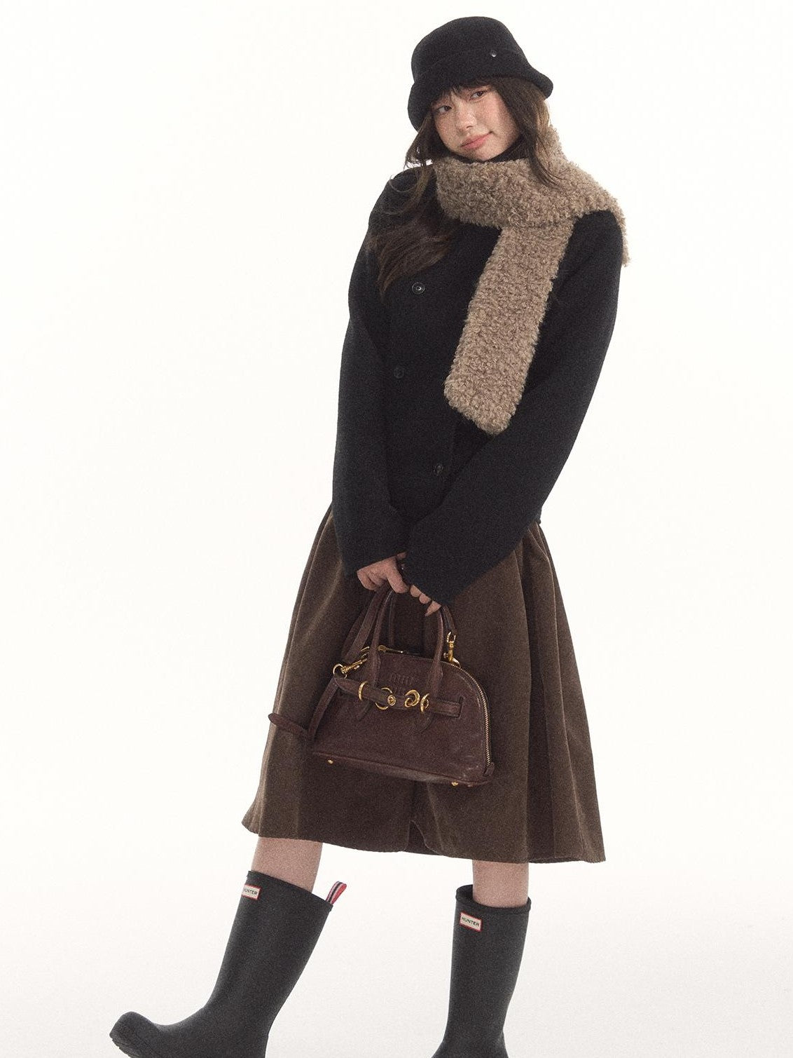 7Shiftin Pleated Mid Waist A Line Women&