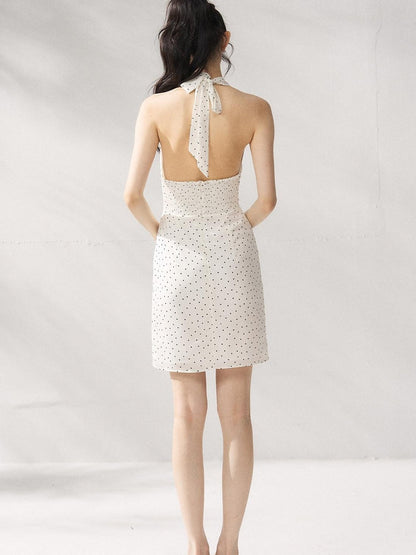 7Shiftin Polka Dot Halter Neck Women&