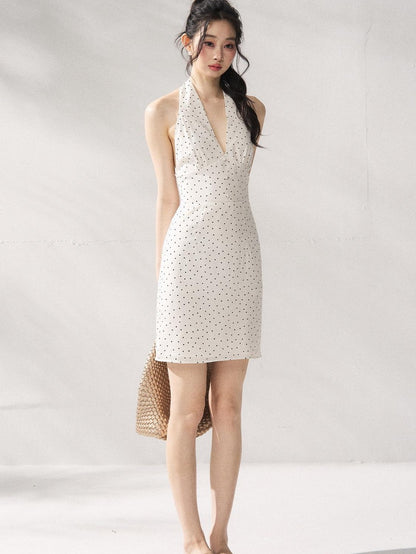 7Shiftin Polka Dot Halter Neck Women&