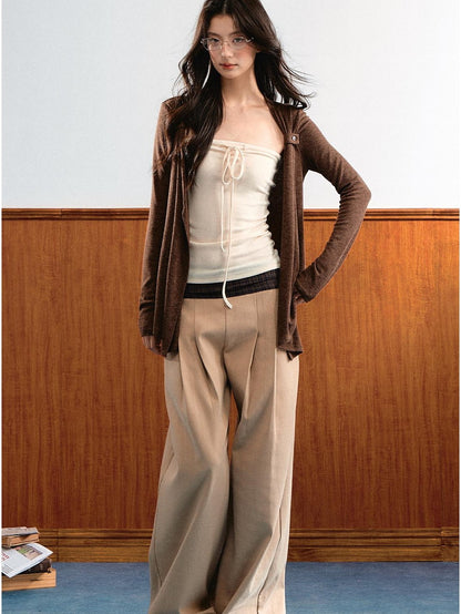 7Shiftin Relaxed Slouchy Adjustable Tie Bandeau Two Piece Women&