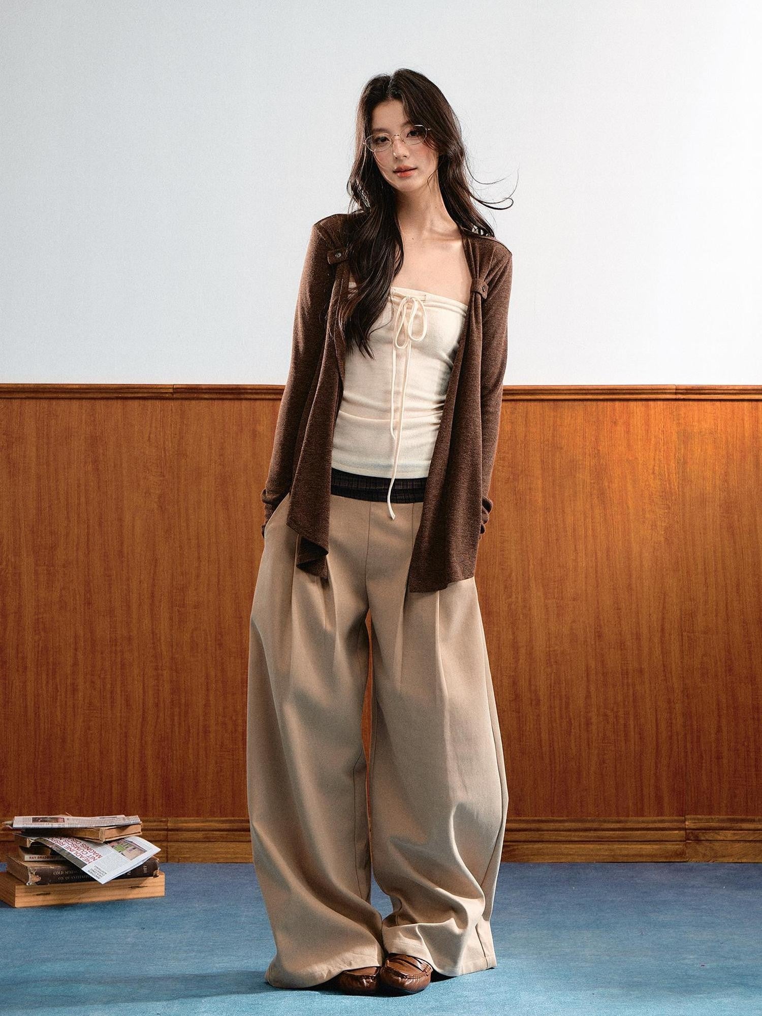 7Shiftin Relaxed Slouchy Adjustable Tie Bandeau Two Piece Women&