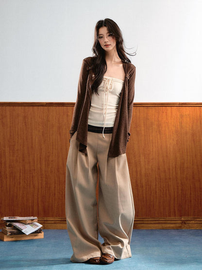7Shiftin Relaxed Slouchy Adjustable Tie Bandeau Two Piece Women&