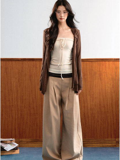 7Shiftin Relaxed Slouchy Adjustable Tie Bandeau Two Piece Women&