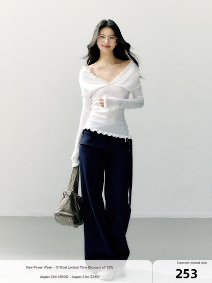 7Shiftin_Ruffle_Edge_Waist_Cinched_Slim_Fit_Women&