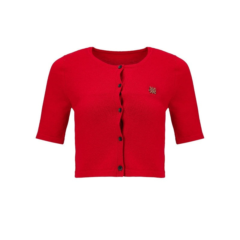 7Shiftin_Sexy_Two_Tone_Cropped_Buttoned_Short_Sleeve_Women&