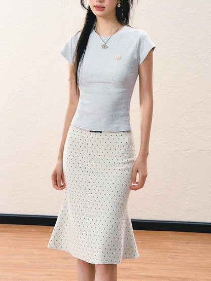 7Shiftin Slim Fit Cinched Waist Round Neck Women&