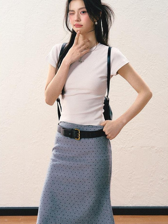 7Shiftin Slim Fit Cinched Waist Round Neck Women&